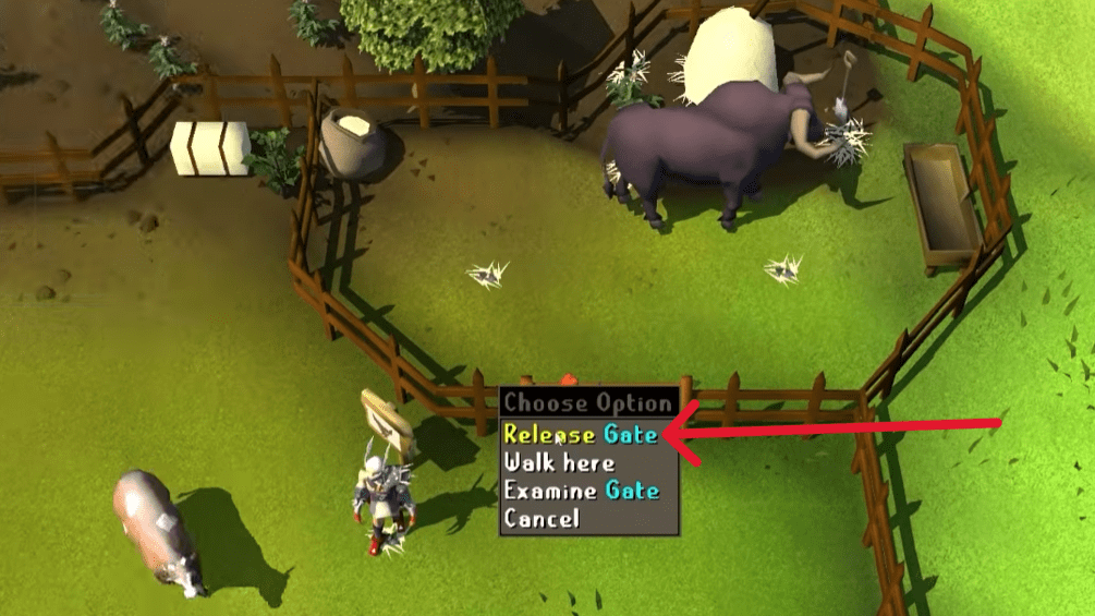Release the bull to start the Brutus boss fight. 