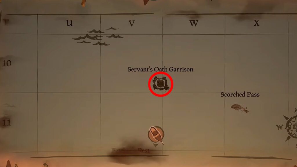 Servant's Oath Garrison location | Sea of Thieves - Ducal Disciple Commendation