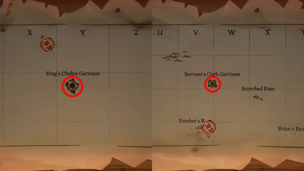 Locations | Sea of Thieves - Ashen Garrisons