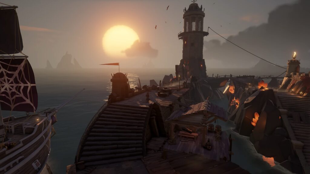 Wide shot of an Ashen Garrison | Sea of Thieves - Ashen Garrisons