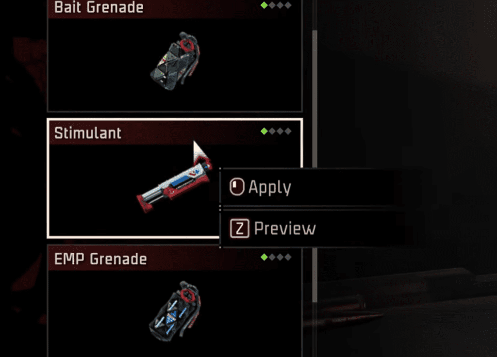 Stimulant Combat gear.