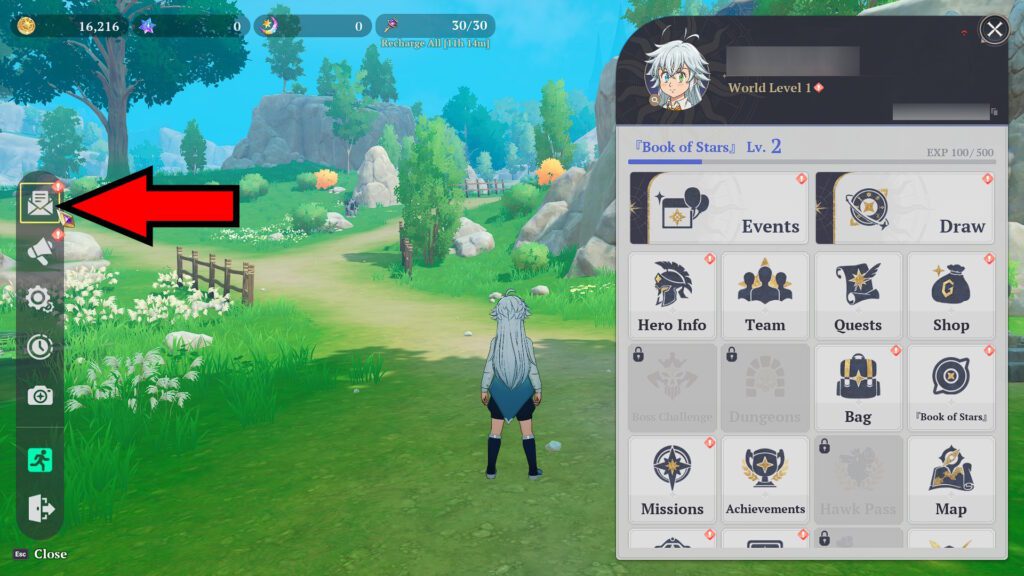 Mailbox button | The Seven Deadly Sins:  Origin