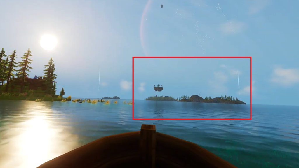 Location of the next island.