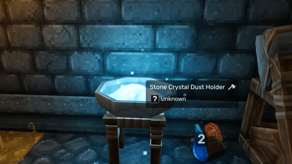 Stone Crystal Dust Holder which contains the Force Crystal Dust.