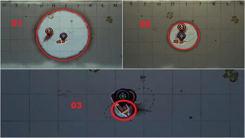 All three zones shown and marked on the map. 
