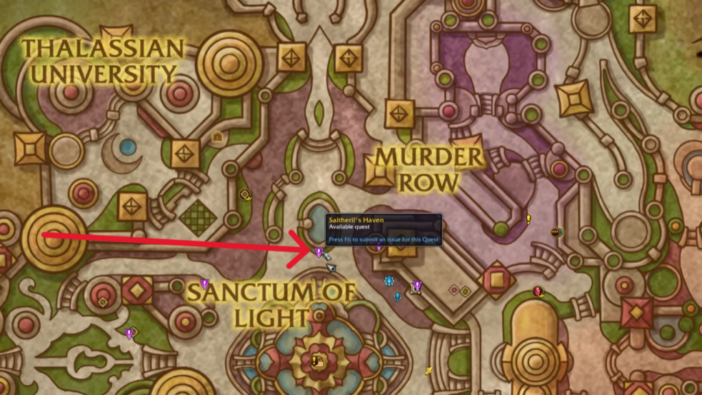 Jonas Everdawn location marked on the map.