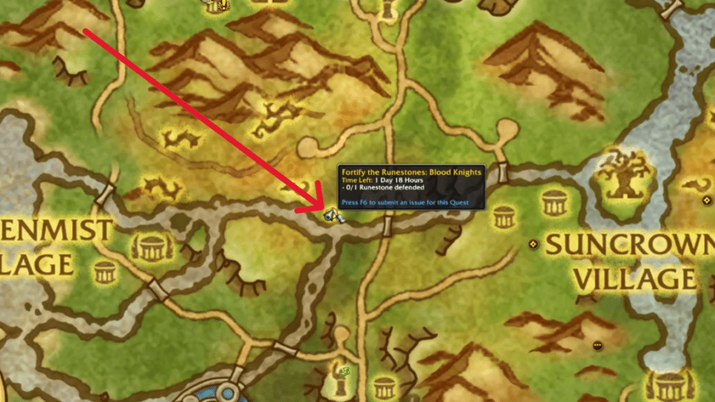 Location of the Runestone marked on the map.
