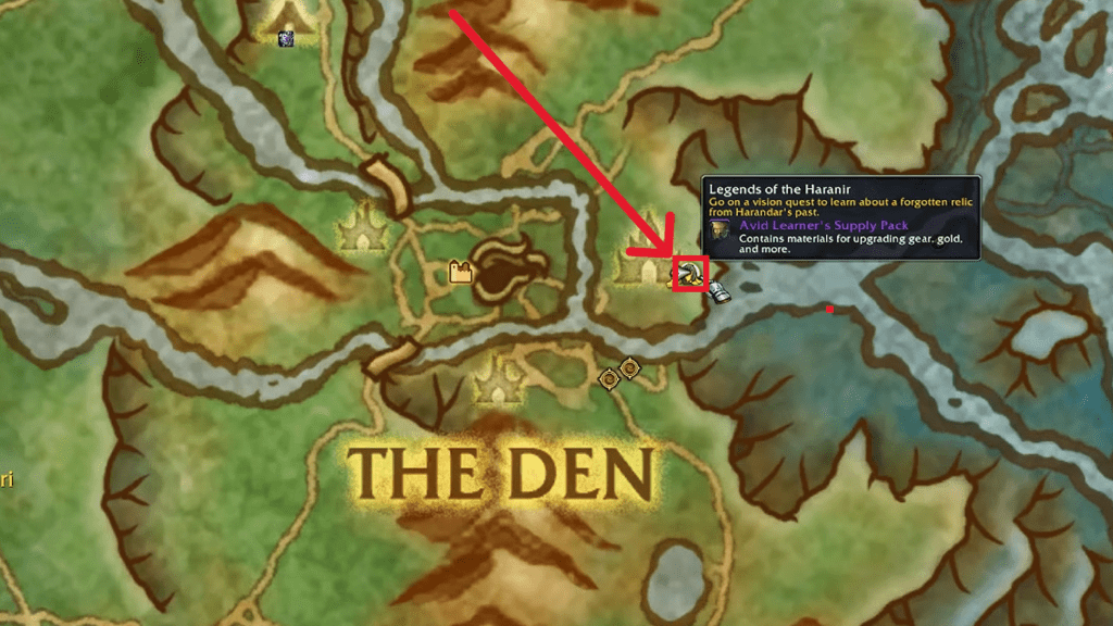 The location of Zur'ashar Kassameh marked on the map.