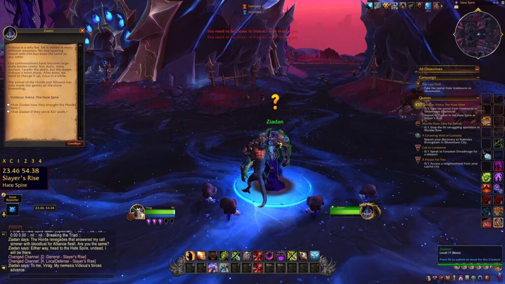Talking to Ziadan about quest | Wow Midnight - Breaking the Triad