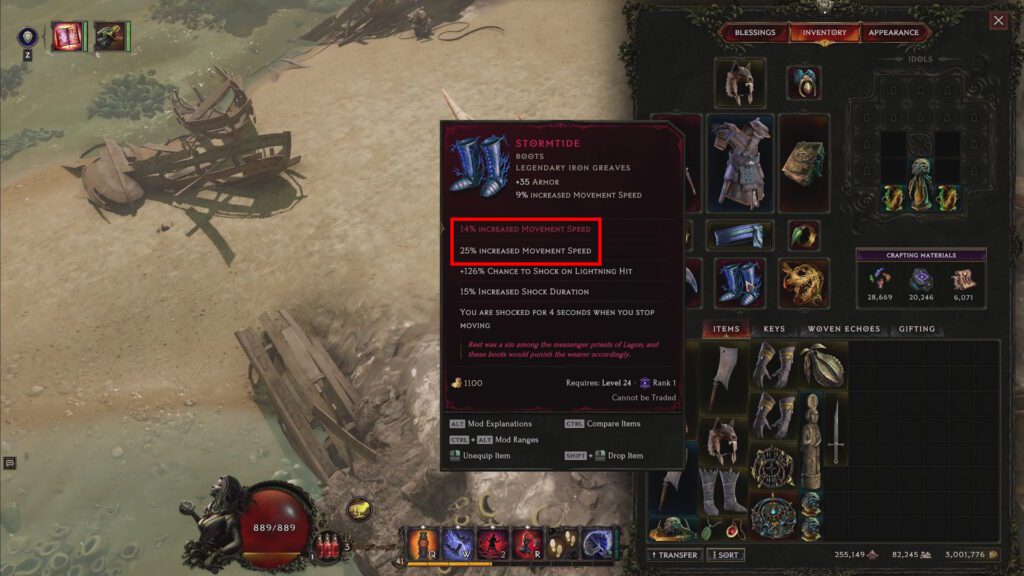 Movement Speed boots example | Last Epoch Season 4