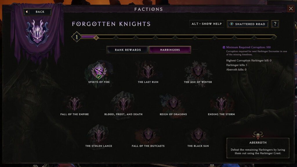 Forgotten Knights - Harbingers  | Last Epoch