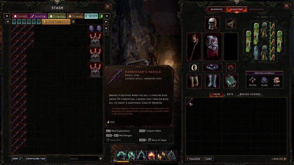 Harbinger's Needle Idol | Last Epoch