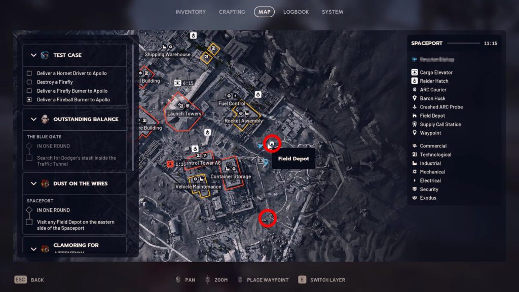 Field Depots in Spaceport | ARC Raiders