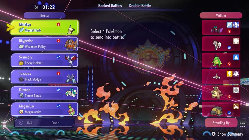 Limited selection for 4v4 Doubles | Pokémon Champions