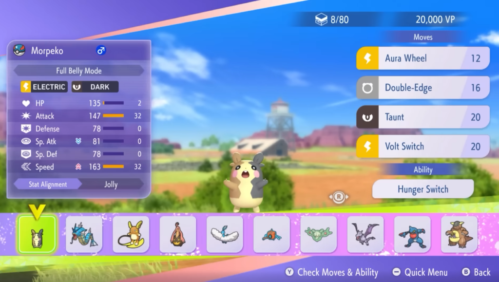 The daily Roster Ranch Pokémon Lineup.
