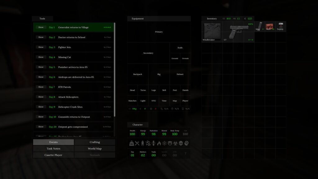 Inventory early | Road to Vostok