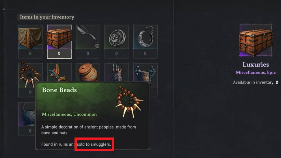 Item tooltip. 