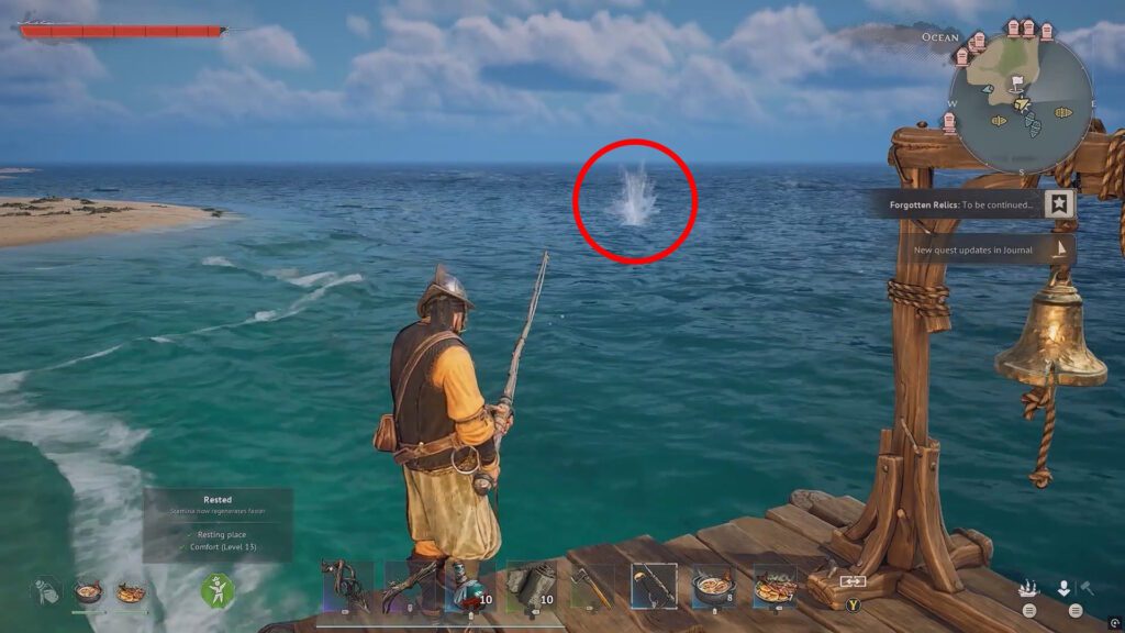 Big splash signal when fishing | Windrose