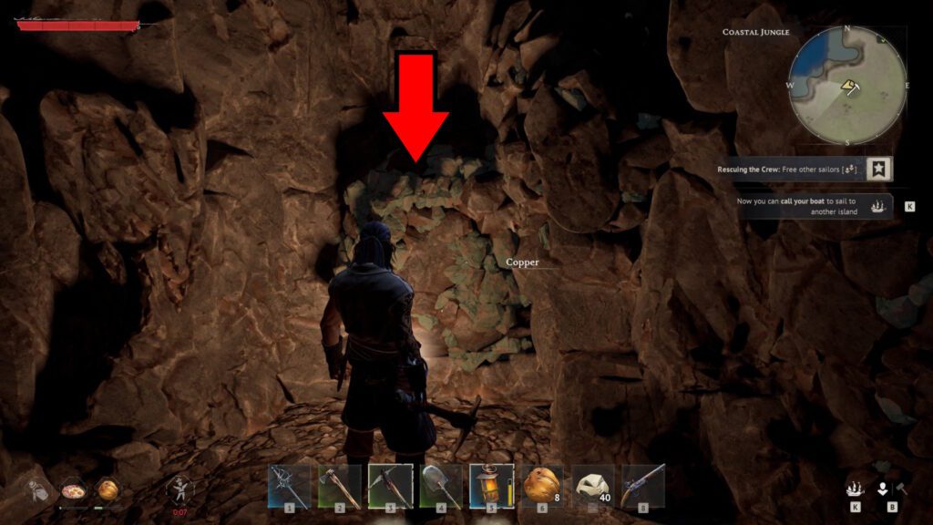 Copper Deposit node inside a mine | Windrose