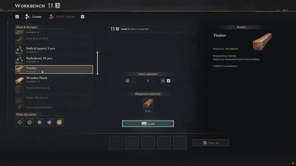 Timber Crafting | Windrose