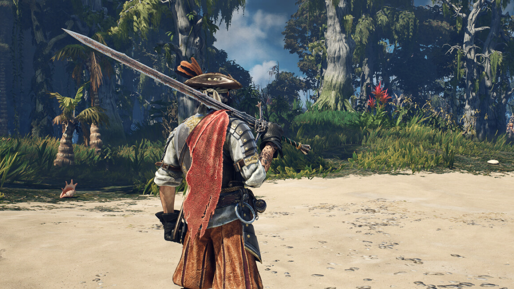 The main character holding a Greatsword.