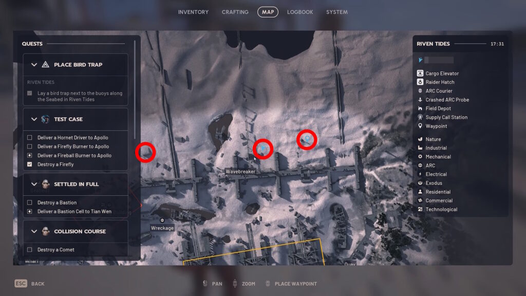 Buoy Locations in norhtern Riven Tides | ARC Raiders