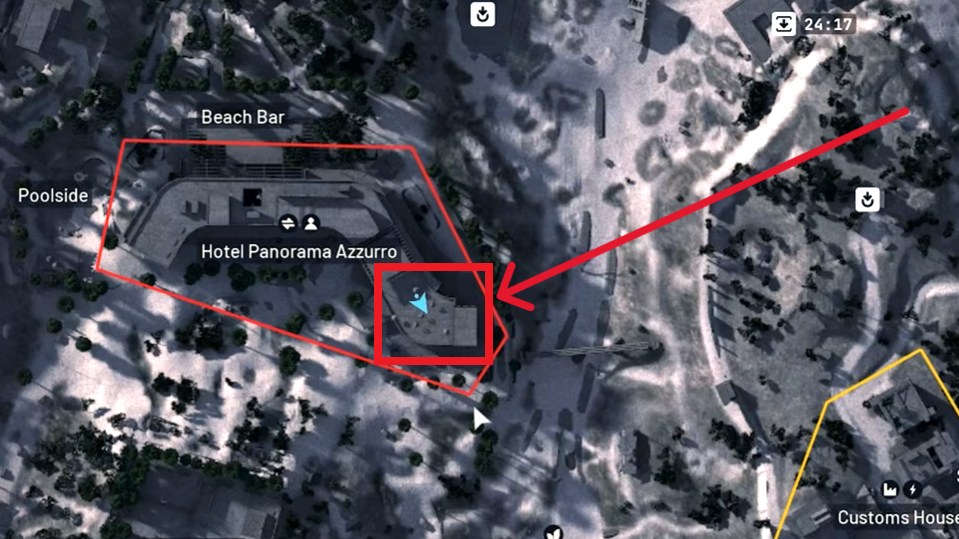 Location of the Disco Ball Puzzle marked on the map.