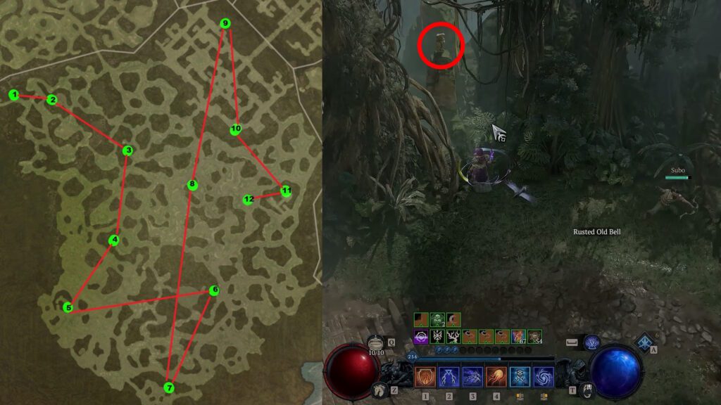 Bird statue route in Five Hills | Diablo 4 - Cow Level