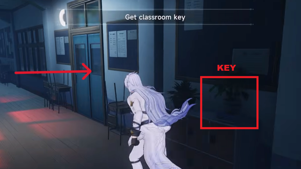Location of the Classroom Key. 
