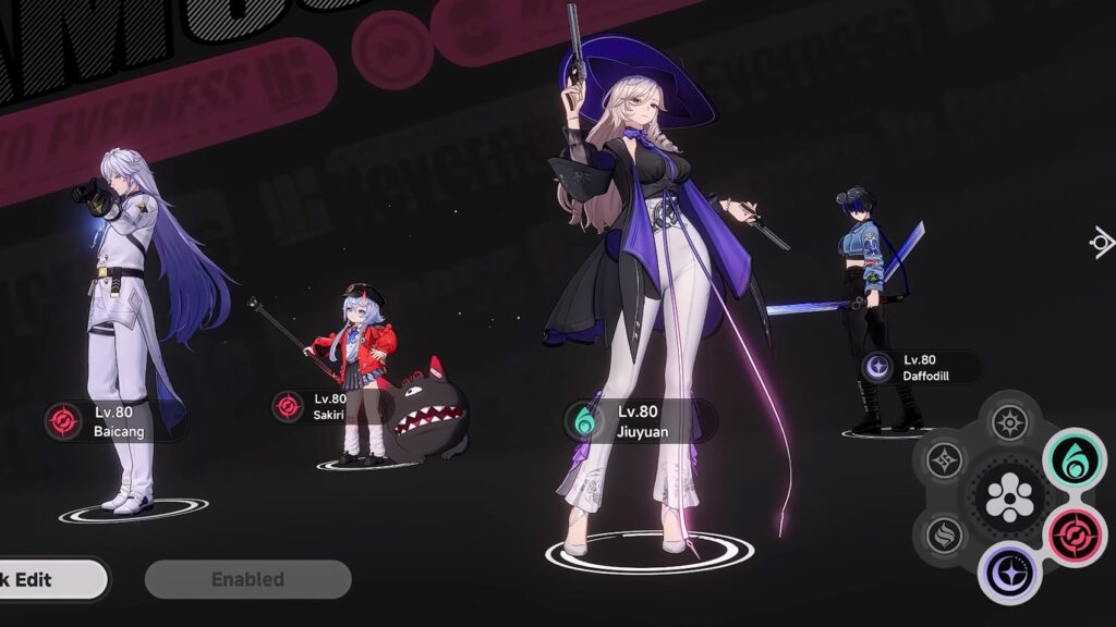 Baicang, Sakiri, Jiuyuan, and Daffodil team | Neverness to Everness