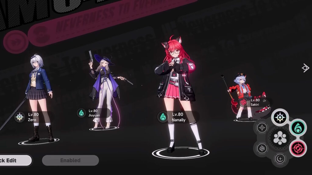 Zero, Jiuyuan, Nanally, and Sakiri team | Neverness to Everness