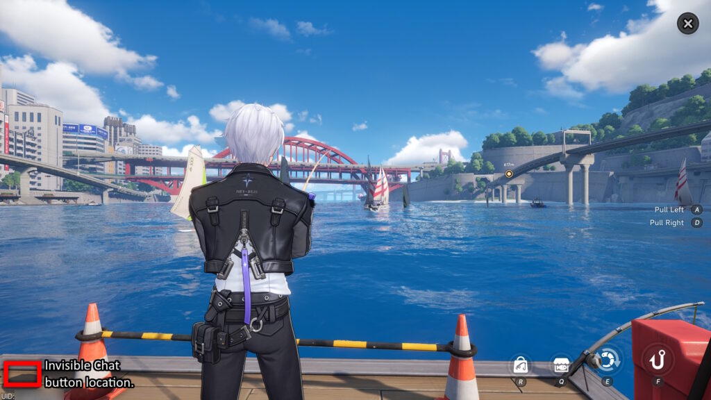 Invisible Chat button location while fishing | Neverness to Everness