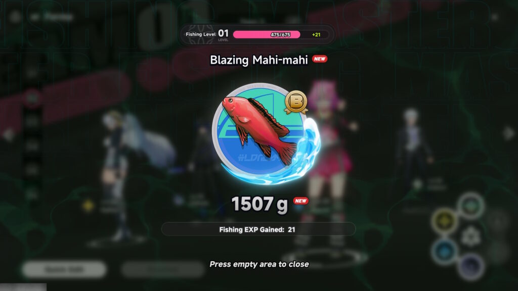 Opening the Formation screen while fishing | Neverness to Everness