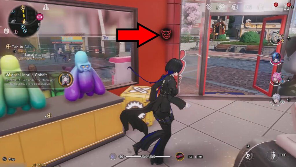 Demon icon after the shoplifting minigame | Neverness to Everness