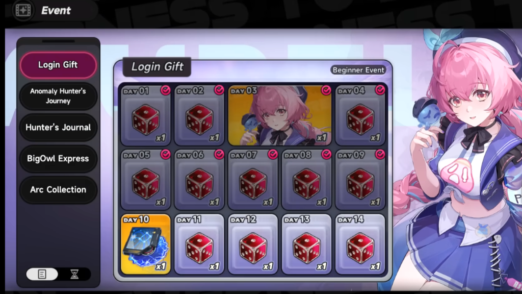 The "Login Gift" Event.