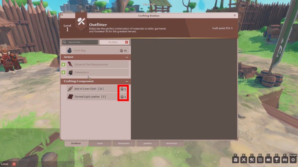 Craft Points in Crafting Components | Farever