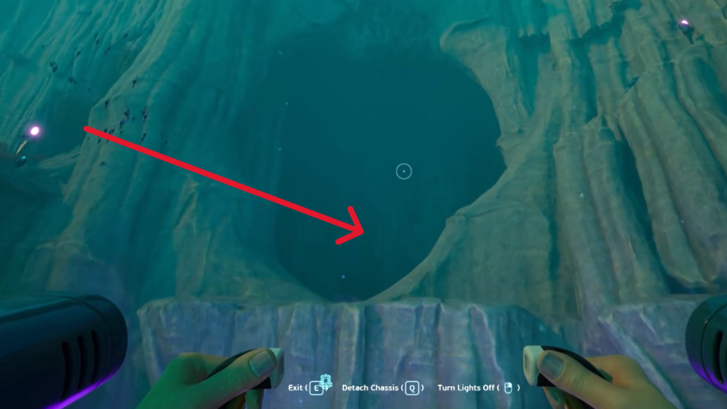 Entrance of the cave marked.