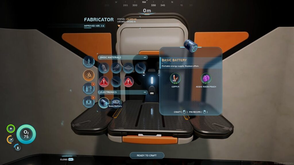 Basic Battery at the Lifepod Fabricator | Subnautica 2