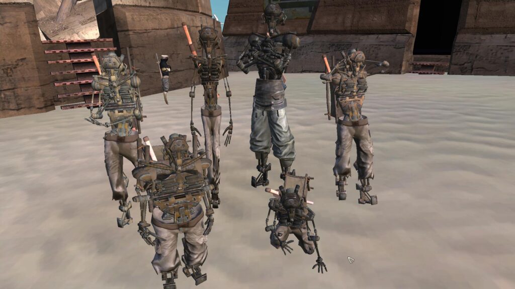 A squad of Skeletons hanging out | Kenshi