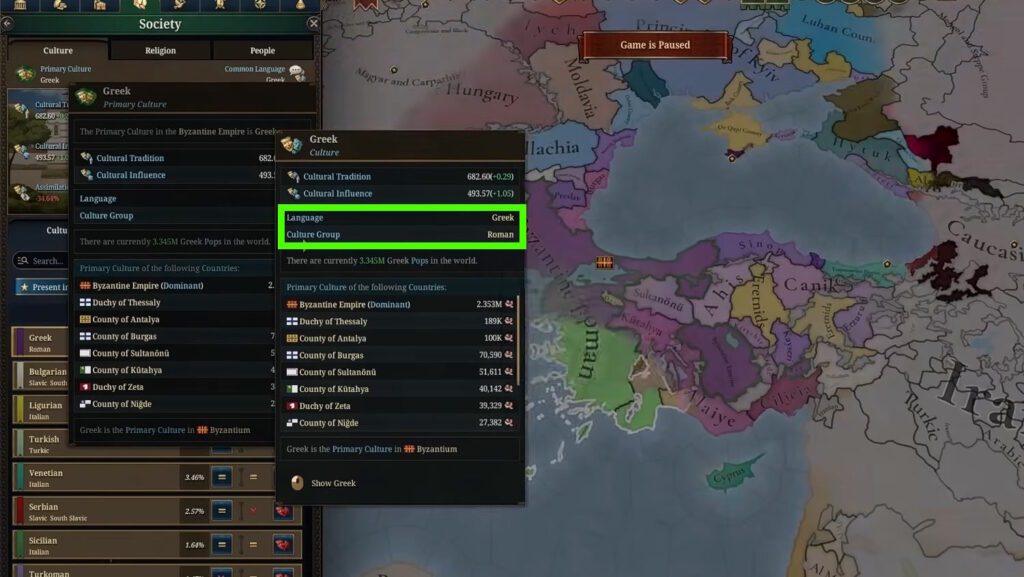 Language and Culture Group | Europa Universalis 5