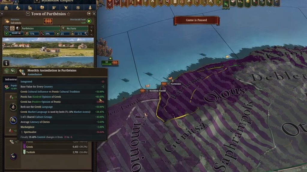 Monthly Assimilation example | Europa Universalis 5