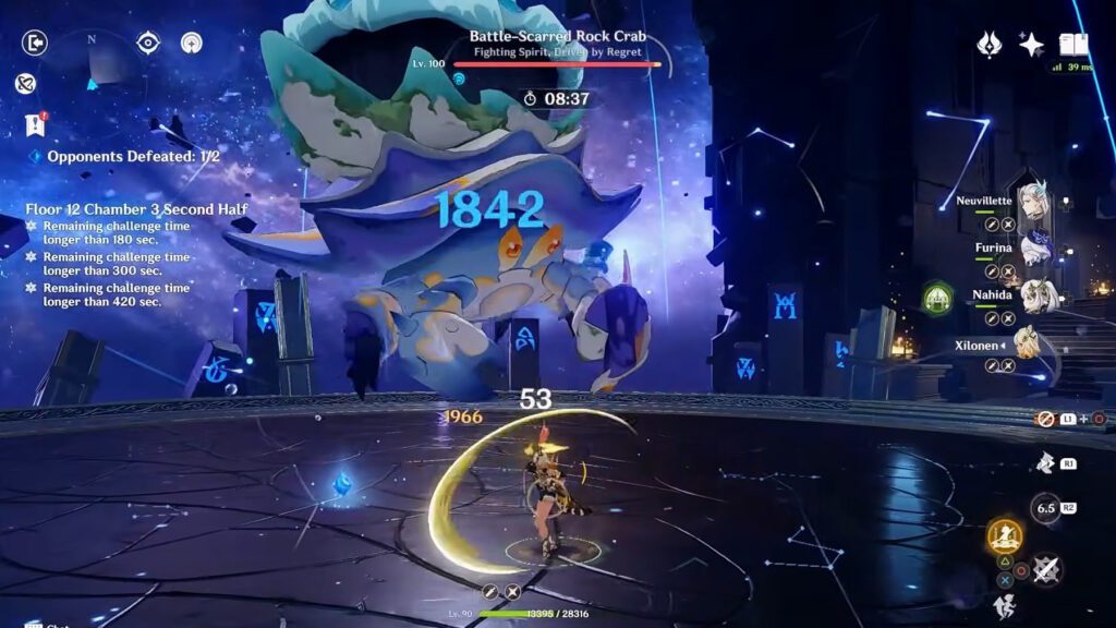 Battle-Scarred Rock Crab | Genshin Impact 6.6 - Luna VII - Spiral Abyss