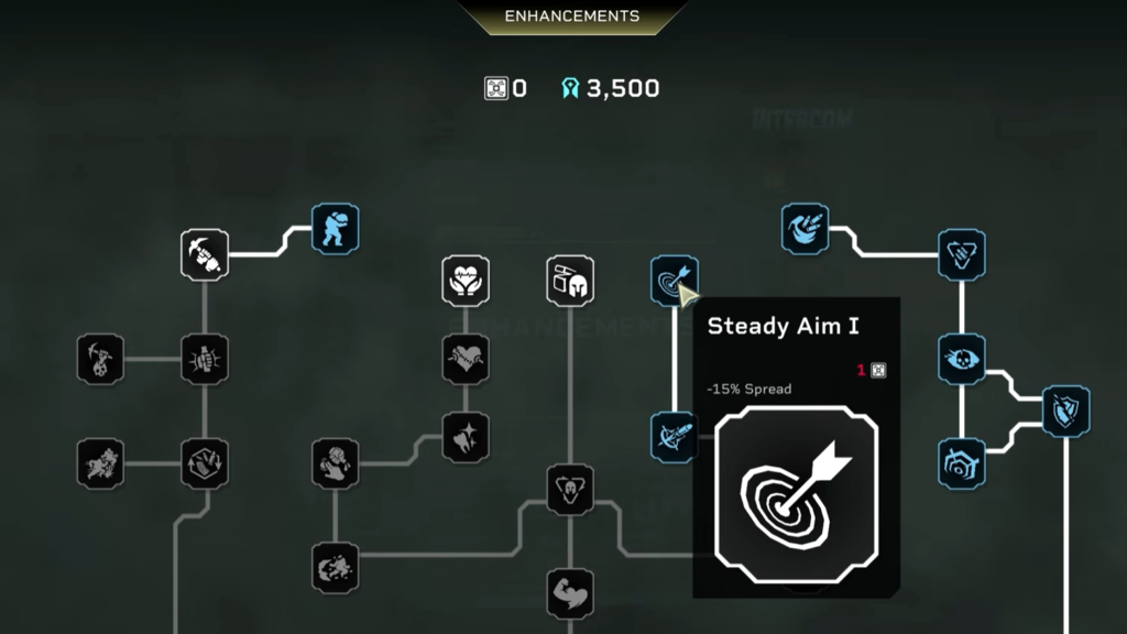 The Enhancements screen.