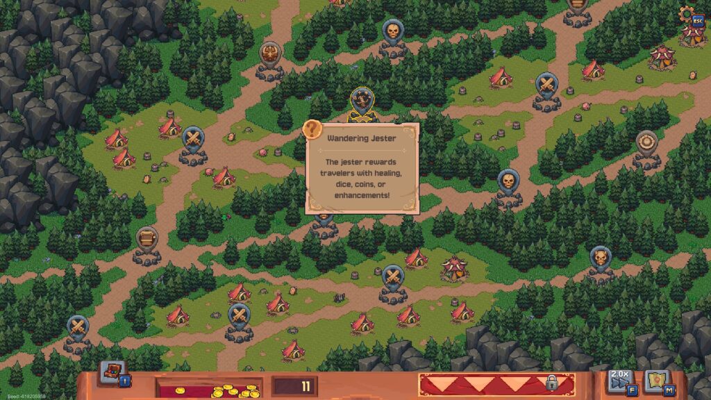 Wandering Jester on the map | Rune Dice