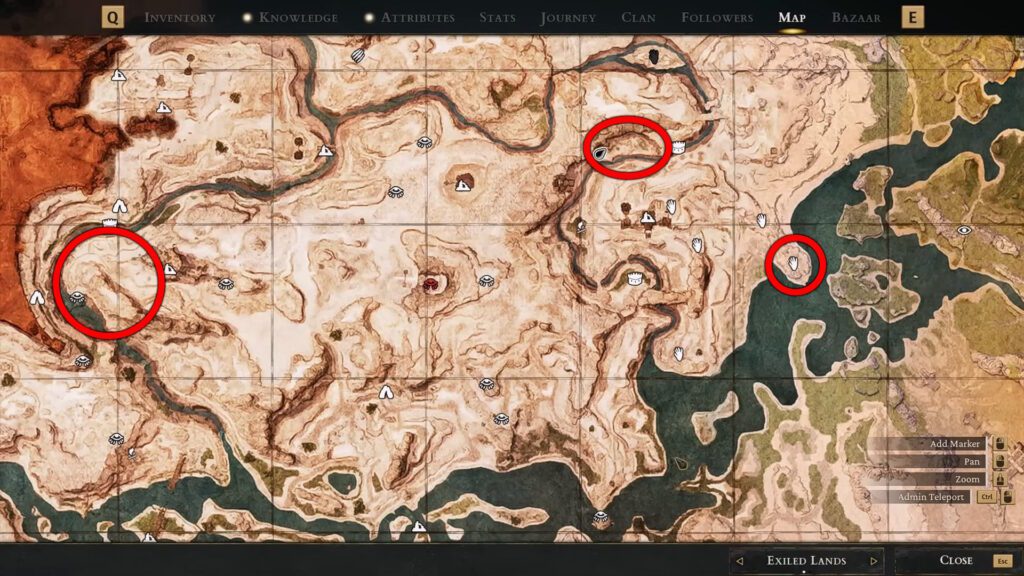 Ironstone node locations in Exiled Lands | Conan Exiles