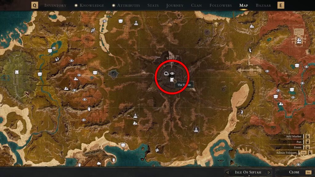 The Tower in Isle of Siptah map | Conan Exiles