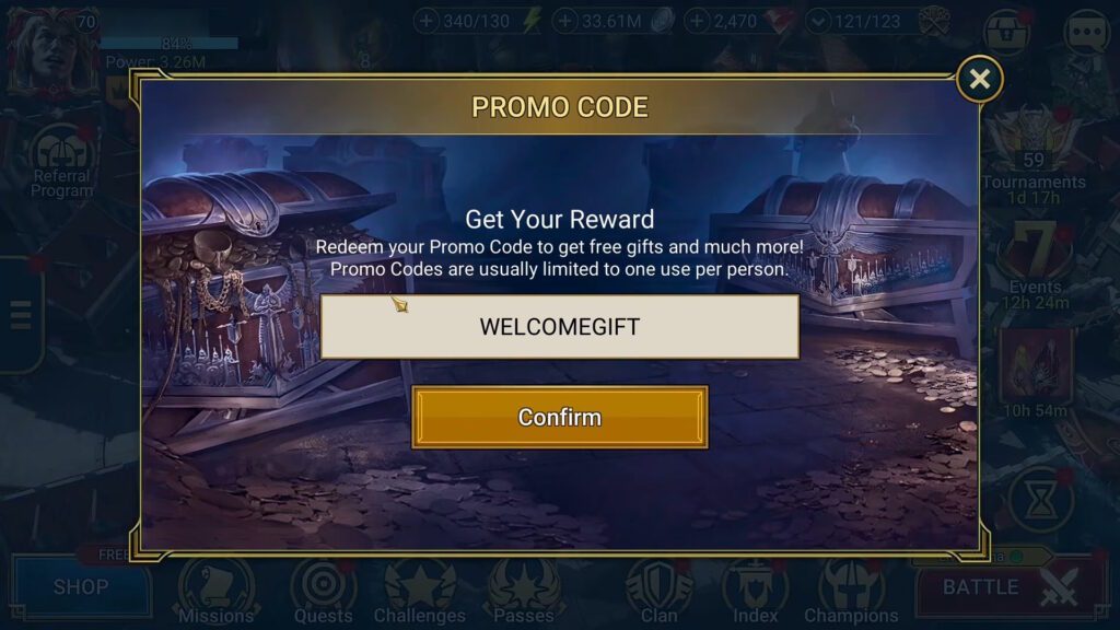 Using a Promo Code | RAID: Shadow Legends