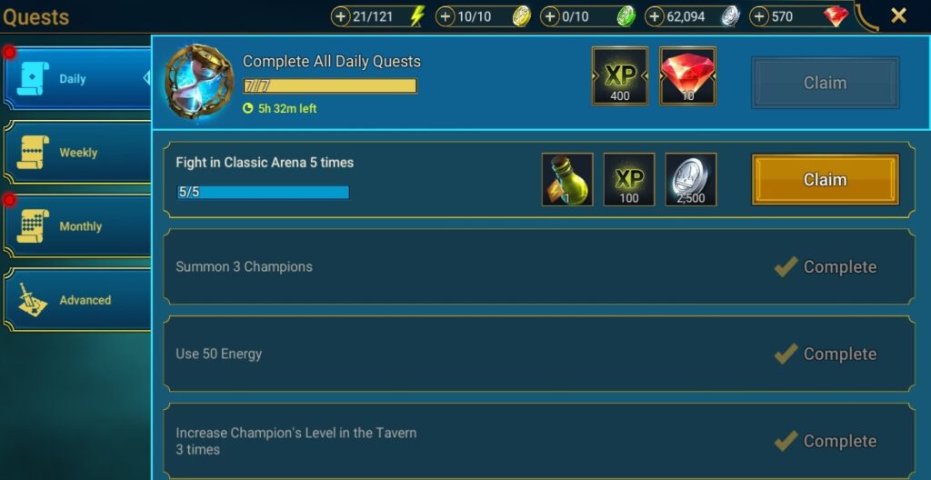 Daily Quests | RAID: Shadow Legends