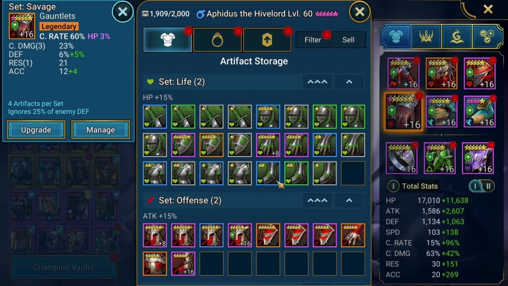 Gear Screen | RAID: Shadow Legends