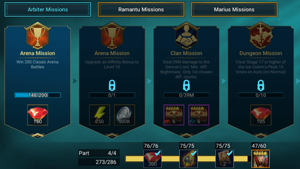 Arbiter Missions | RAID: Shadow Legends